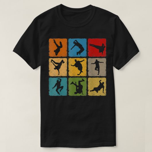 Break dansend shirt Bboy pose Retro  Hip H (Design voorkant)