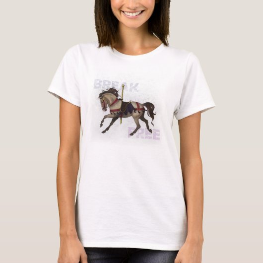 "Break Free" Carrousel Horse T-shirt (Voorkant)