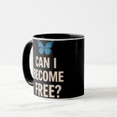 Break Free – Motivatie vlinder Mok (Voorkant links)