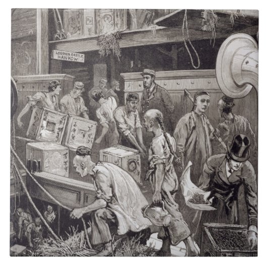 Break in het schip in Londen Tegeltje (Voorkant)