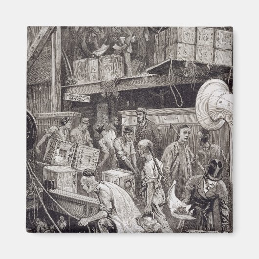 Break in het schip van een theeschip in Londen Magneet (Voorkant)