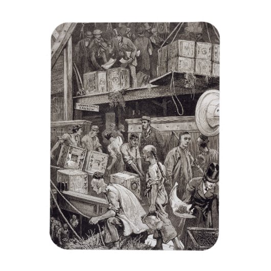 Break in het schip van een theeschip in Londen Magneet (Verticaal)