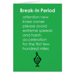 Break-in-periode - een funny Knie Replacement Poem