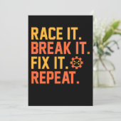 Break It Fix It Car Mechanic Auto Mechanics Work Bedankkaart (Staand voorkant)