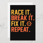 Break It Fix It Car Mechanic Auto Mechanics Work Bedankkaart (Voorkant / Achterkant)