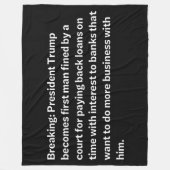 BREAK NIEUWS FLEECE DEKEN (Voorkant)