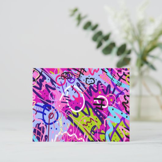 Break Out Star: Abstracte kunst Briefkaart (Staand voorkant)