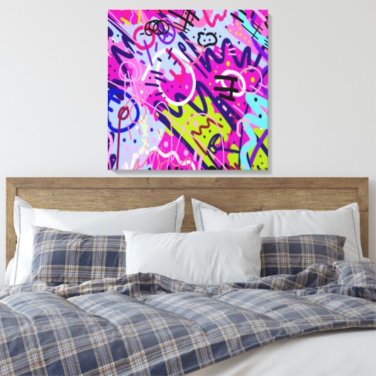 Break Out Star: Abstracte kunst Canvas Afdruk (Insitu (Slaapkamer))