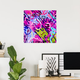 Break Out Star: Abstracte kunst Poster