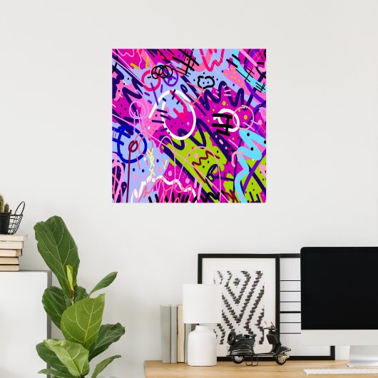 Break Out Star: Abstracte kunst Poster (Thuiskantoor)