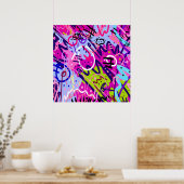 Break Out Star: Abstracte kunst Poster (Keuken)