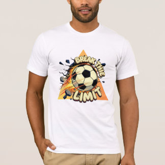 Break The Limit Soccer Ball Fire Goal Sports Motiv T-shirt