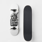 Break The Pattern Edgy Grafische Skateboard Deck | (Voorkant)