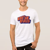 "Break The Rules" Bold Orange Typography Tri-Blend Shirt (Voorkant)