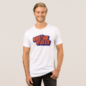 "Break The Rules" Bold Orange Typography Tri-Blend Shirt (Voorkant volledig)