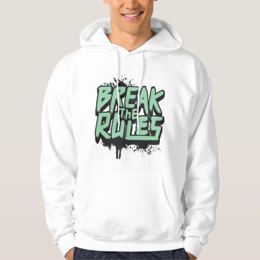 Break the Rules - Motivatie Hoodie voor mannen (Voorkant)