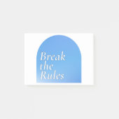 Break the rules sticker, retro typography, post-it® notes (Voorkant)