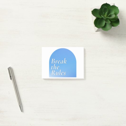 Break the rules sticker, retro typography, post-it® notes (Kantoor)