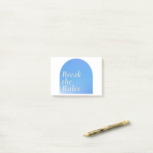 Break the rules sticker, retro typography, post-it® notes (Op bureau)