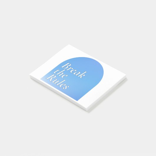 Break the rules sticker, retro typography, post-it® notes (Schuin)