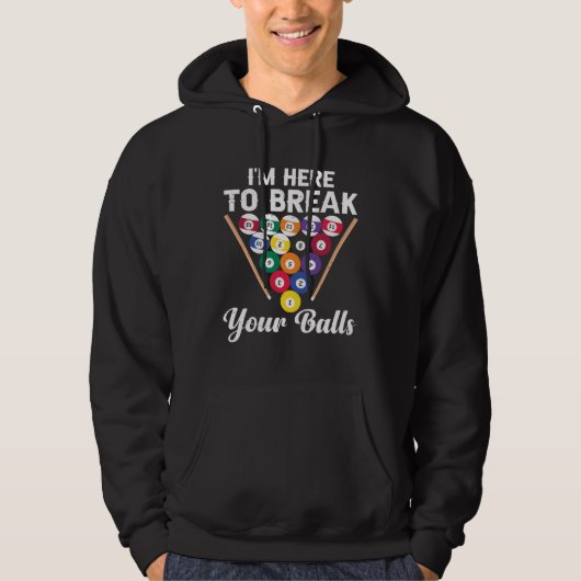 Break Your Balls Billiard Hoodie (Voorkant)