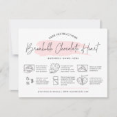 Breakable Chocolate Heart Care Instructies Bedankkaart (Voorkant)