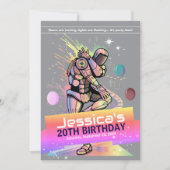 Breakdance Bot Uitnodiging voor verjaardagsfeestje (Voorkant)