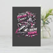 Breakdance, break down, discodivertissement kaart (Staand voorkant)