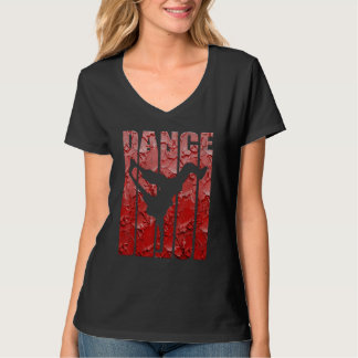Breakdance Dance Red Hip Hop Graffiti Breakdance T-shirt