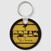 Breakdance geel zwart met danser sleutelhanger (Voorkant)