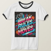 Breakdance-geïnspireerde Mannen-T-shirt T-shirt (Design voorkant)