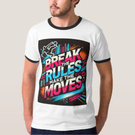 Breakdance-geïnspireerde Mannen-T-shirt T-shirt