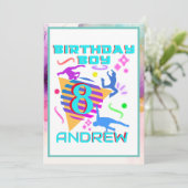 Breakdance Hip Hop Dance Verjaardagsjongen Matchin Kaart (Staand voorkant)