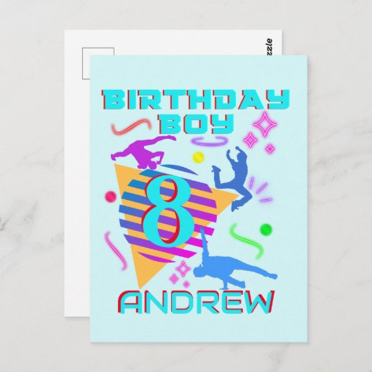 Breakdance Hip Hop Dans Verjaardag Jongen Matching Briefkaart (Voorkant / Achterkant)