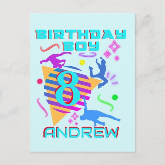 Breakdance Hip Hop Dans Verjaardags Jongen Matchin Briefkaart (Voorkant)