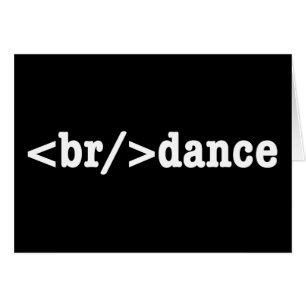 breakdance HTML Code Wenskaart