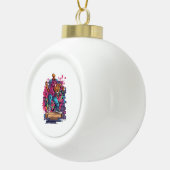 Breakdance Meow – Urban Graffiti Kat Dans Keramische Bal Ornament (Rechts)