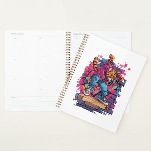 Breakdance Meow � Urbane Graffiti Kattendans Planner (Display)