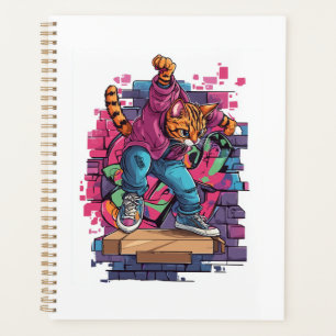 Breakdance Meow � Urbane Graffiti Kattendans Planner