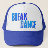 Breakdance neon blauw pet (Voorkant)