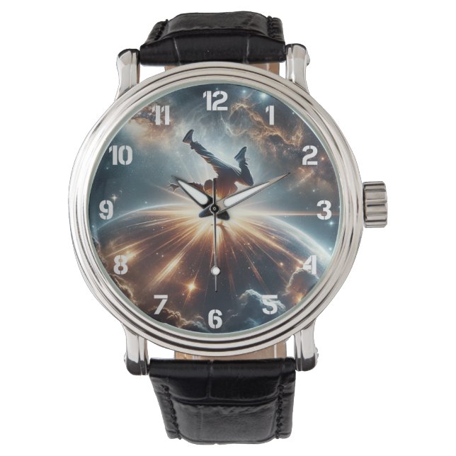 Breakdance ontmoet het universum horloge (Voorkant)