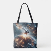 Breakdance ontmoet het universum tote bag (Achterkant)