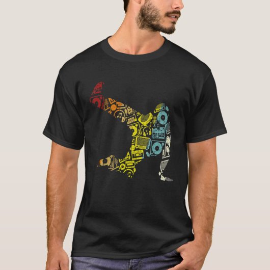 Breakdance Sillhouette Street Dance Breakdance 2 T-shirt (Voorkant)