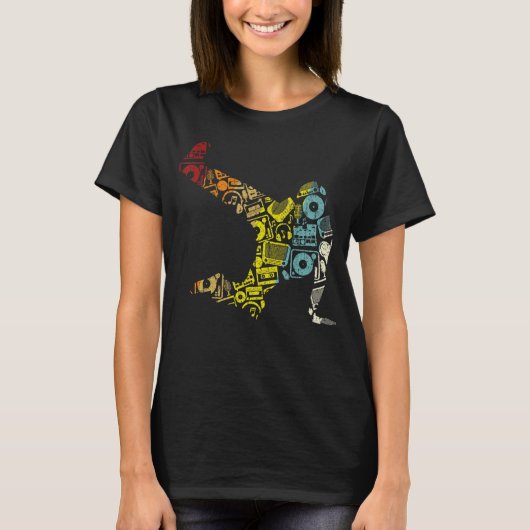 Breakdance Sillhouette Street Dance Breakdance 2 T-shirt (Voorkant)