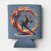 Breakdance straatbrand met stedelijke energie blikjeskoeler (Achterkant)