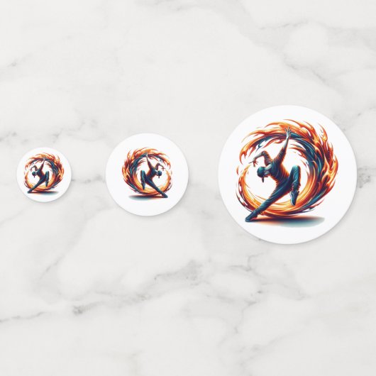 Breakdance straatbrand met stedelijke energie confetti (Achterkanten)