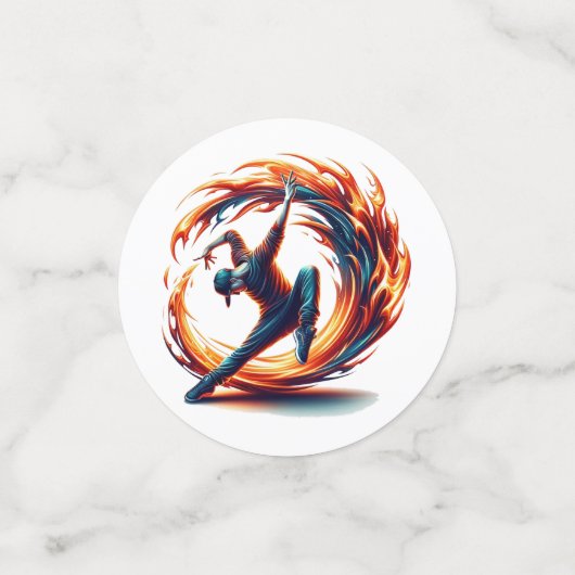 Breakdance straatbrand met stedelijke energie confetti (Kleine voorkant)