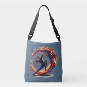 Breakdance straatbrand met stedelijke energie crossbody tas