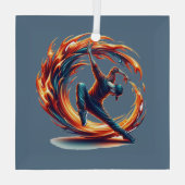 Breakdance straatbrand met stedelijke energie glas ornament (Achterkant)