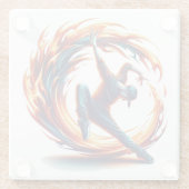 Breakdance straatbrand met stedelijke energie glazen onderzetter (Achterkant)